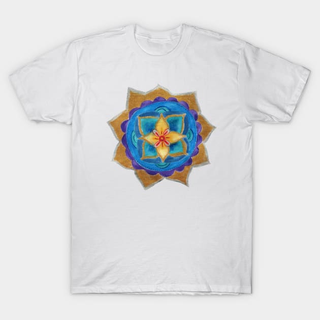 Blue Mandala T-Shirt by Manitarka
